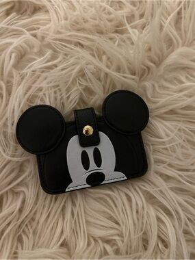 Disney Black Mickey Ear Card Holder Wallet